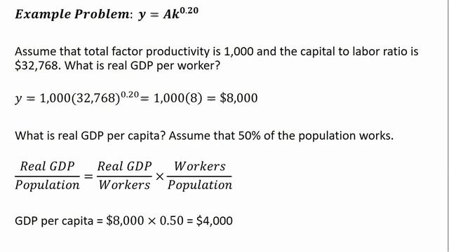 Macroeconomics: Solving for the Per Worker Aggregate Production смотреть онлайн