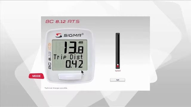 Функции велокомпьютера Sigma BC 8 12 ATS смотреть онлайн