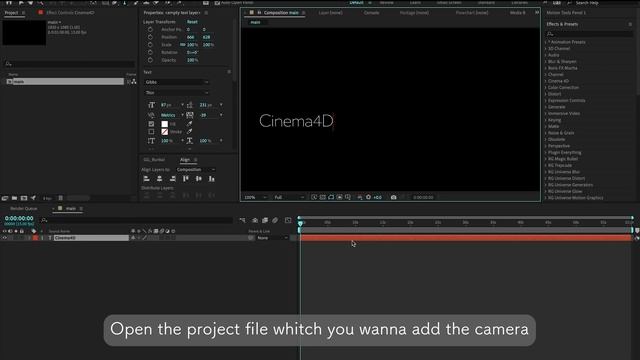 How export Cinema4D camera to AfterEffects [#c4d ] [#ae ] смотреть онлайн