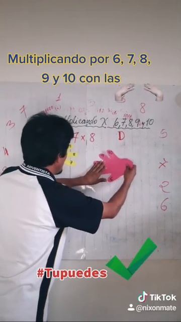 Tabla de multiplicar con la manos del 6 al 10 смотреть онлайн