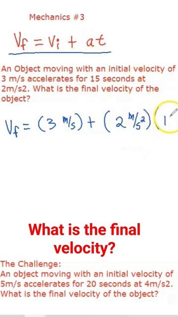 Finding the final velocity #maths #physics #shorts смотреть онлайн