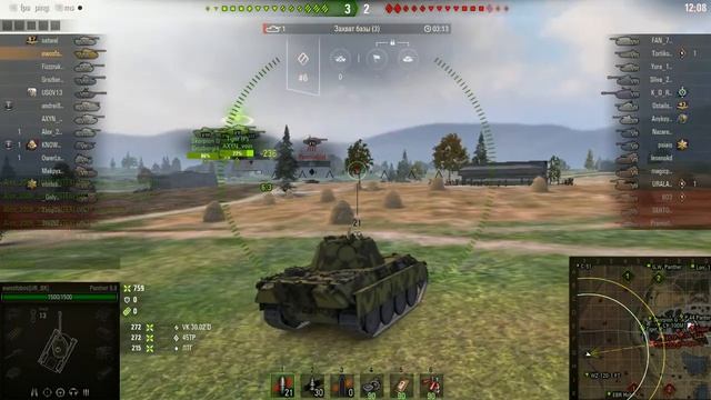 WorldOfTanks пантера 8.8 в действии смотреть онлайн