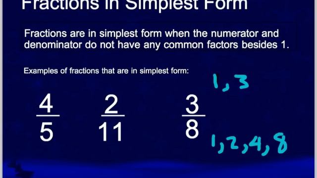 Equivalent Fractions Using The Greatest Common Factor