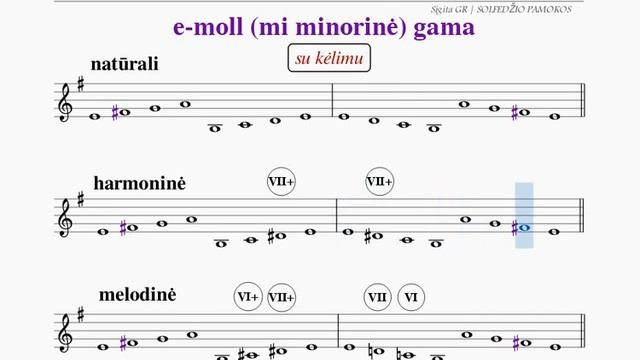 e-moll mi minorinė gama su kėlimu, 2 klasė | SOLFEDŽIO PAMOKOS смотреть онлайн