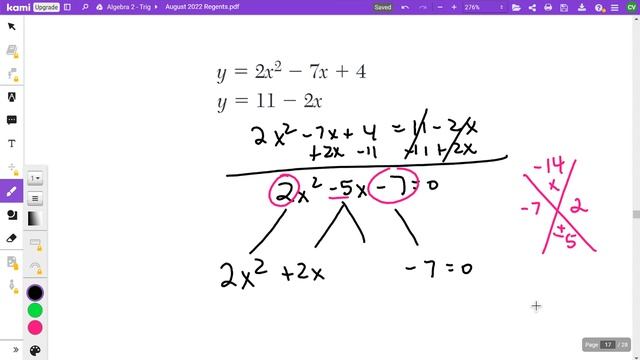 Algebra2 August 2022 Part 2