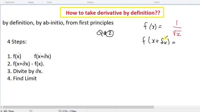 Derivative By Definition With Examples | Second Year Maths | First Principle | Ab Initio Method
