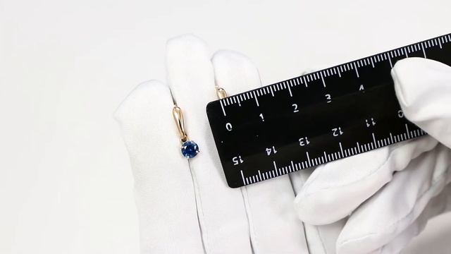 Золотые серьги КЮЗ Del'ta с фианитом D128860 смотреть онлайн