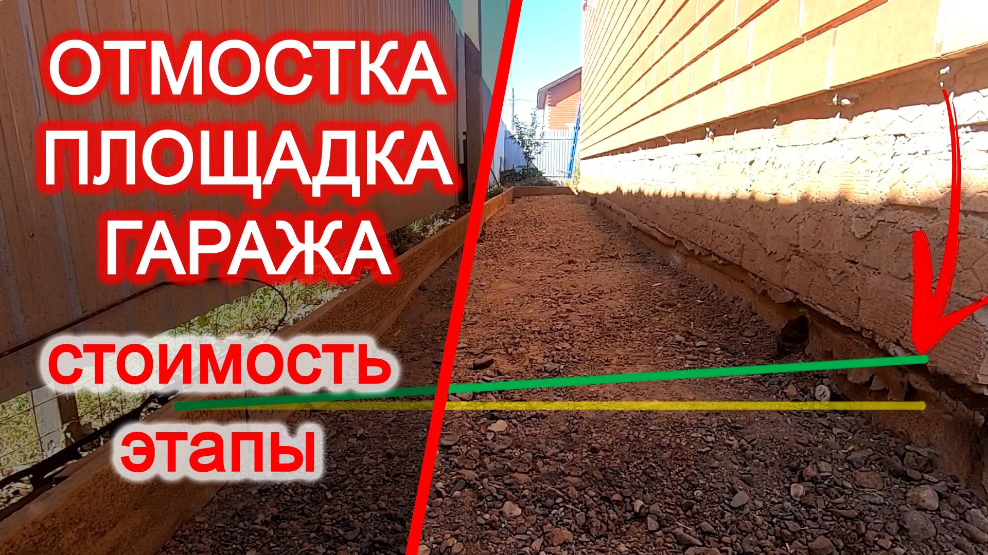 Залить отмостку  и площадку перед гаражом. Этапы, стоимость