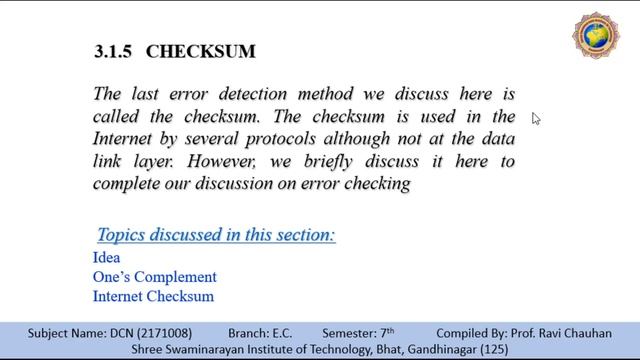 EC 7th DCN UNIT-3_L-3.1.3 Error Detection and Correction Part-3 смотреть онлайн