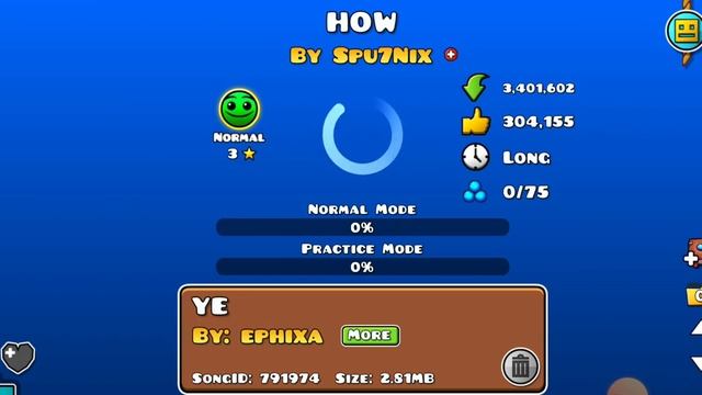 Прохожу 3 уровня сложностью нормал в Geometry Dash смотреть онлайн