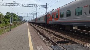 РЖД Электровоз 2ЭС4К Дончак с пассажирским поездом Самара - Адлер  | Российские железные дороги