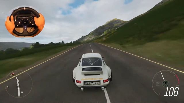 Forza Horizon 4 - Porsche 911 Reimagined by Singer (Steering Wheel + Paddle Shifter) Gameplay смотреть онлайн