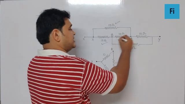 In The Circuit Shown 5 Resistances Are Connected.  The Equivalent Resistance Between The Two ...