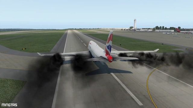 Boeing 747 British Airways Emergency Landing With 4 Engine Fire | X-Plane11