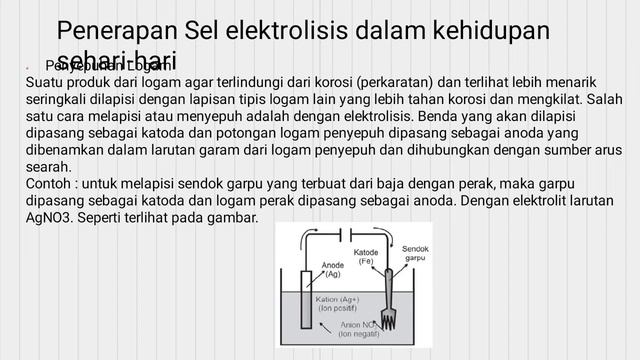 Elektrokimia : Penerapan Sel Elektrolisis di Kehidupan sehari-hari смотреть онлайн
