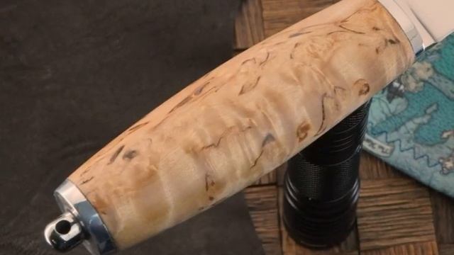Ножевая Мастерская Кашулина нож Ламми, сталь кованая 95Х18, стабилизированная карельская береза смотреть онлайн