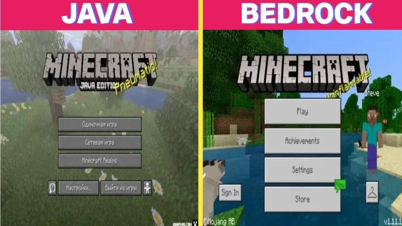 JAVA MINECRAFT ПРОТИВ BEDROCK MINECRAFT : В чём РАЗНИЦА? смотреть онлайн