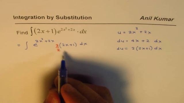 Integration of Exponential Products with Substitution e^2x^2+2x смотреть онлайн