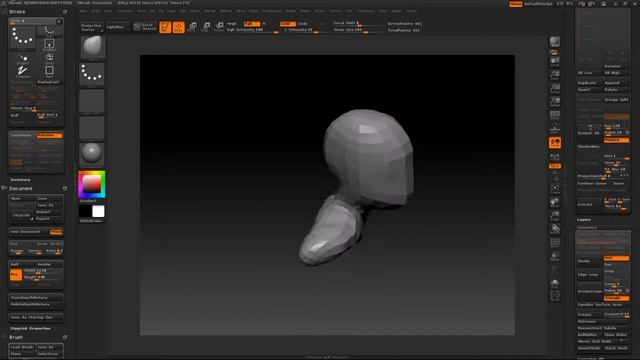 Знакомство с Zbrush Урок 2 Создание простой модели 720p смотреть онлайн