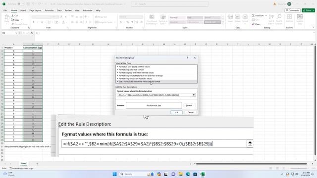 Excel practice- Ex 20 - Color the Minimum Non Zero Values in the Table with Conditional Formatting смотреть онлайн