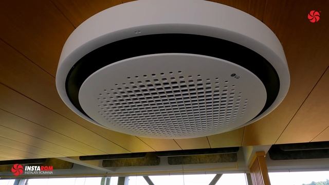 LG Inverter Air Conditioner Round Cassette: A Look at the Installed Unit смотреть онлайн