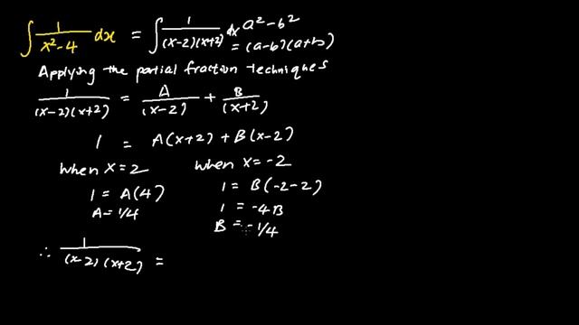 Integration Of 1/x^2-4 (Solution)
