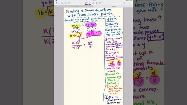 Finding power function with 2 points смотреть онлайн