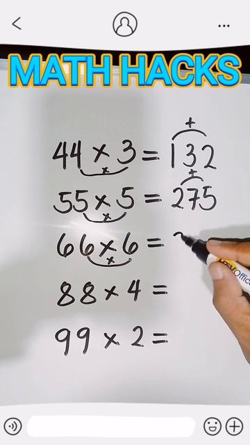 MATH HACKS | 2x1 Multiplication #maths #shortsvideo смотреть онлайн