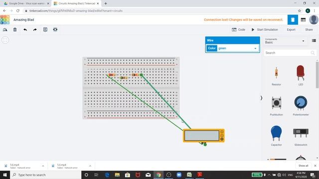 EL 201 & 109 Unit 1 Resistor connections & variable resistor using tinkercad By KHALID GPC pali смотреть онлайн