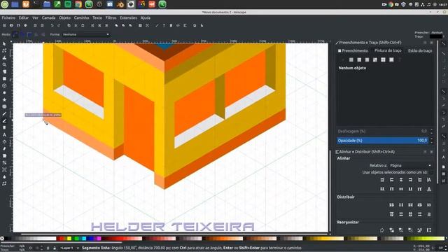 Isometric construction in InkScape Time lapse Enjoy смотреть онлайн