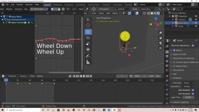 Blender Quickie for Beginners: Animate a flame easily in blender. смотреть онлайн