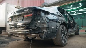 Уничтоженная BMW G30 Ремонт Оживление Кузов Готов  Последние Деньги На Запчаст