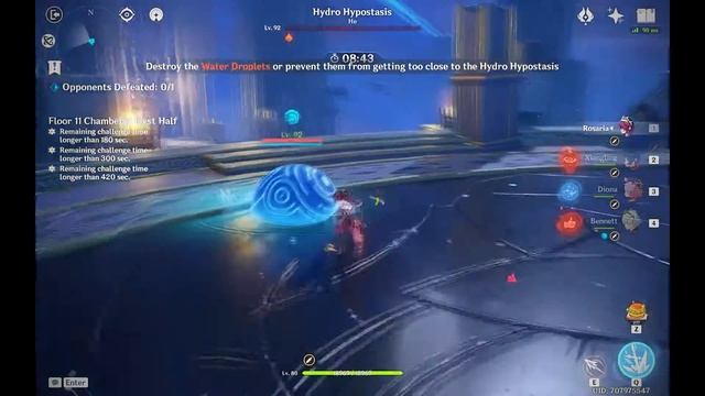 Spiral Abyss 11-3 Pyro & Hydro Hypostasis смотреть онлайн