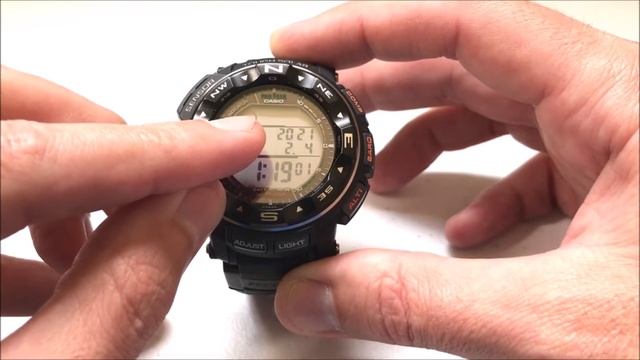 Casio Pro Trek (PRW-2500) - Manually Setting Time And Date