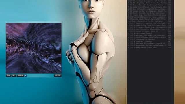 Robot wallpaper with Winamp clearONE skin смотреть онлайн