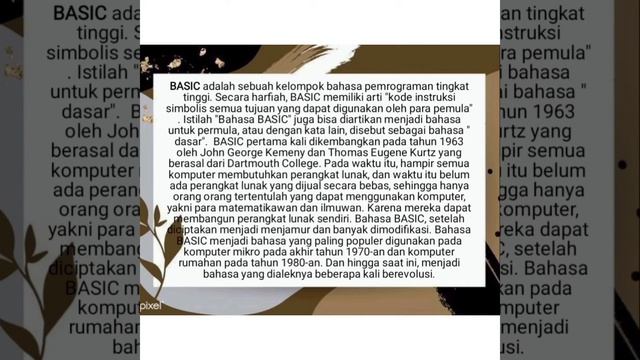 PENJELASAN TENTANG BAHASA PEMROGRAMAN FORTRAN, BASIC, PASCAL DAN C смотреть онлайн
