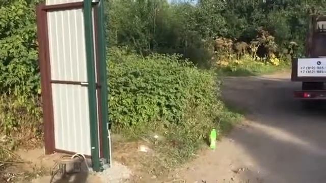 Откатные ворота с автоматикой/ Тосненский завод теплиц смотреть онлайн