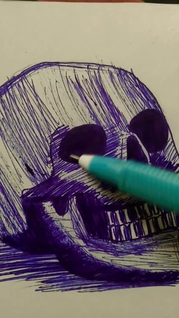 Doodling a skull at midnight💀 смотреть онлайн