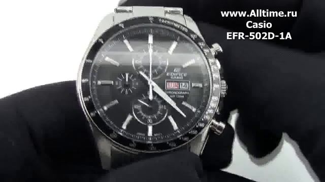 Мужские японские наручные часы Casio Edifice EFR-502D-1A смотреть онлайн