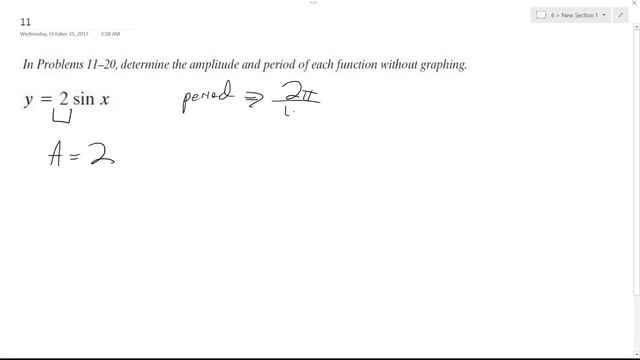 y = 2sin x determine the period and amplitude смотреть онлайн
