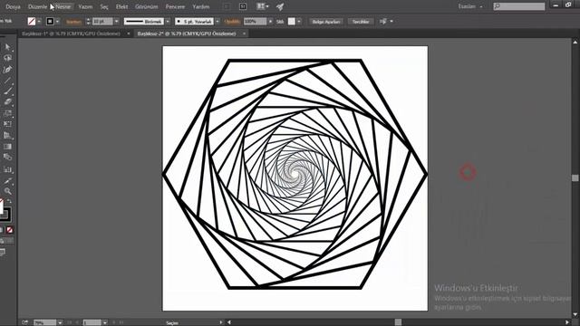line spiral background | Adobe illustrator dersleri (100) (tutorial) смотреть онлайн