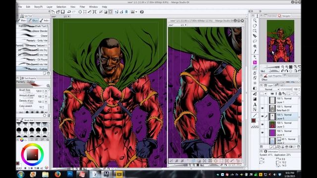 Manga Studio 5 EX comicbook coloring: Icon from Milestone comics смотреть онлайн