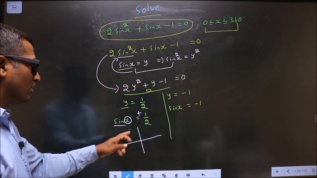 Trigonometric equations Solve 〖2sin〗^2(x)+sin(x)-1=0 Where 0≤x≤360 смотреть онлайн