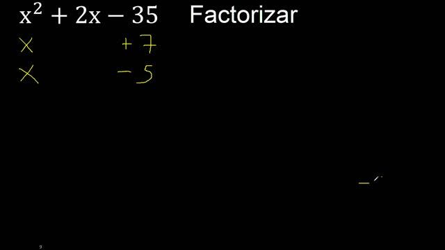 Factorizar x^2+2x-35 , factores primos , metodo de aspa simple y comprobacion смотреть онлайн