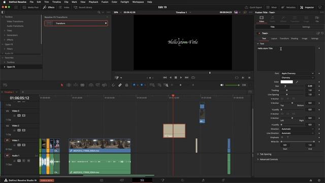 Обновления страницы Edit в DaVinci Resolve 19