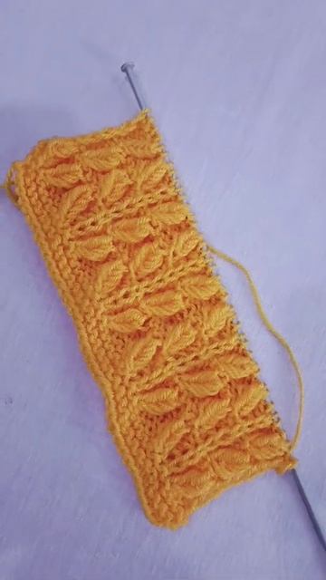 Usha's Craft | Knitting leaf design in a sweater смотреть онлайн