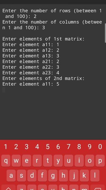 Addition of matrix in coding C смотреть онлайн