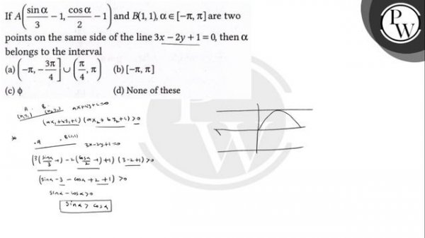 If \( A\left(\frac{\sin \alpha}{3}-1, \frac{\cos \alpha}{2}-1\right...