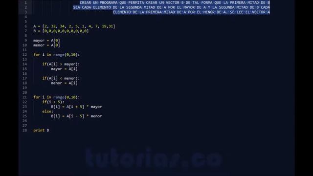 arrays – python (asignar mitad producto de vector) смотреть онлайн
