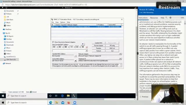 Certified Ethical Hacker Sniffing